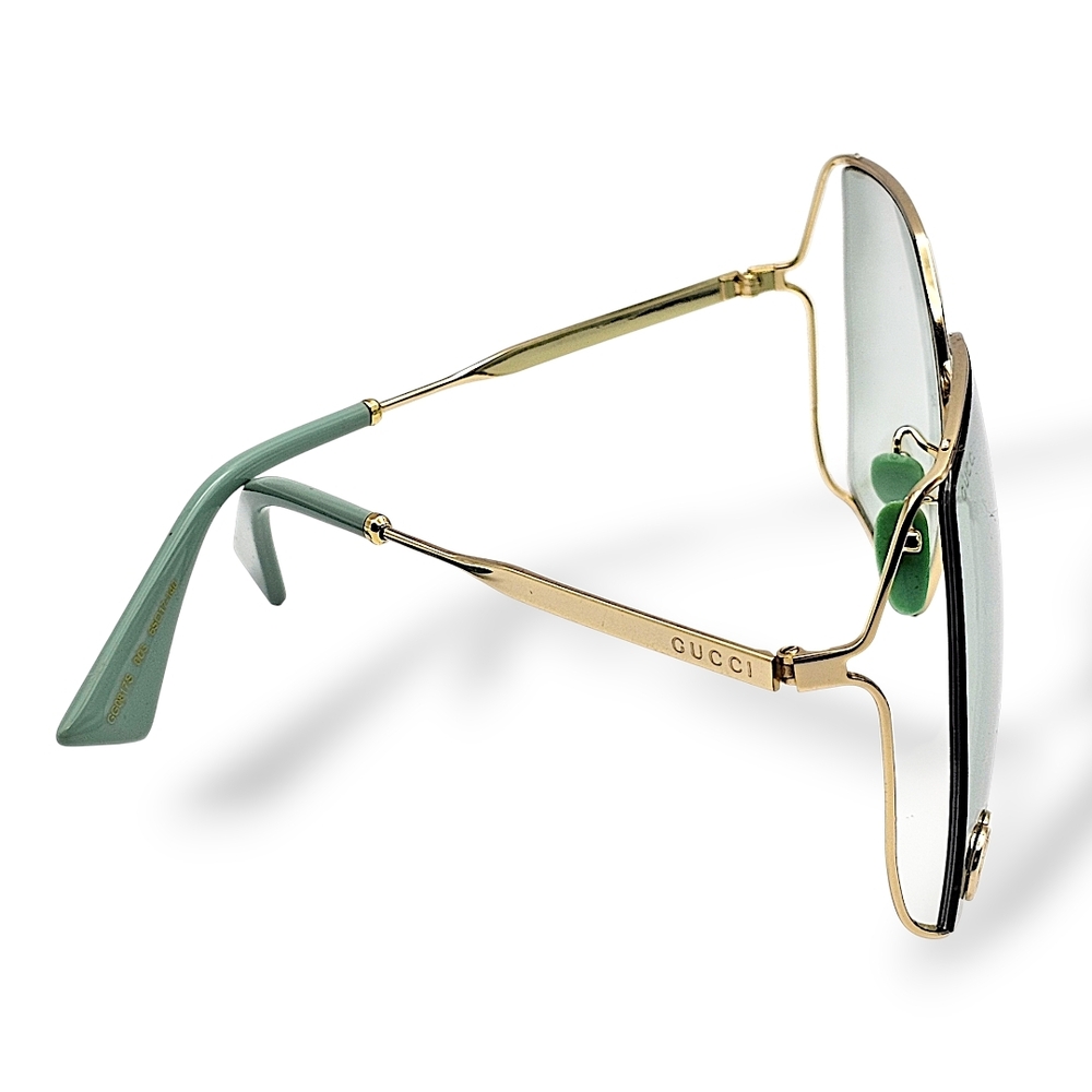 Gucci Square Sunglasses with Green Tint - Picture 3 of 8